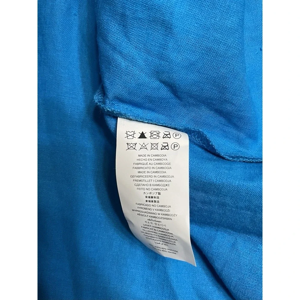 NWT Michael Kors Plus Size Off the Shoulder Top, Milos Blue, 3X‎ Linen Blend